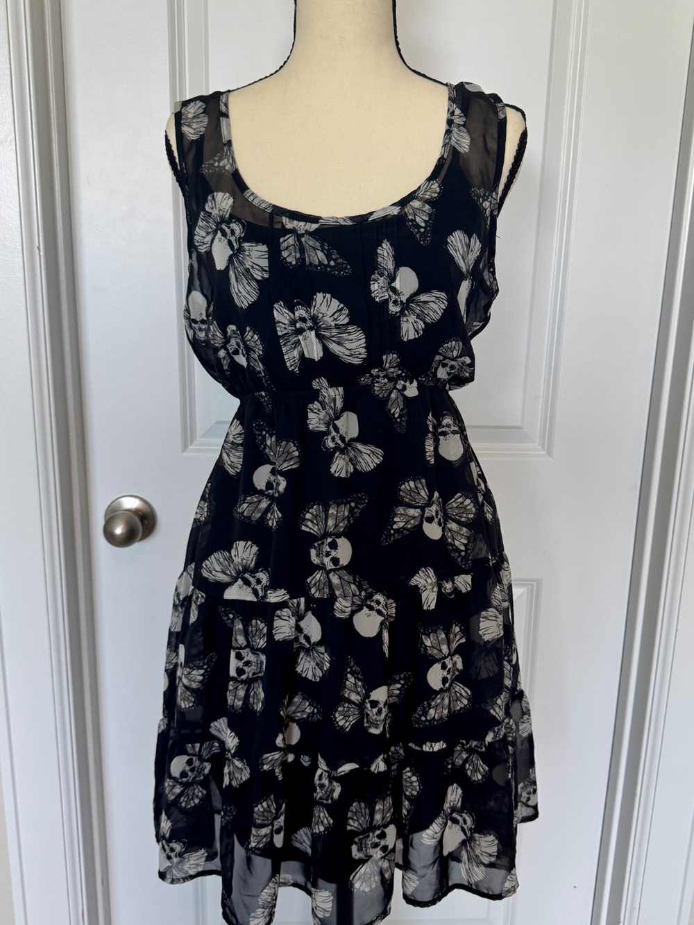 Hot Topic Butterfly Skull Mini Dress